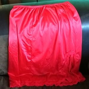 Red half slip